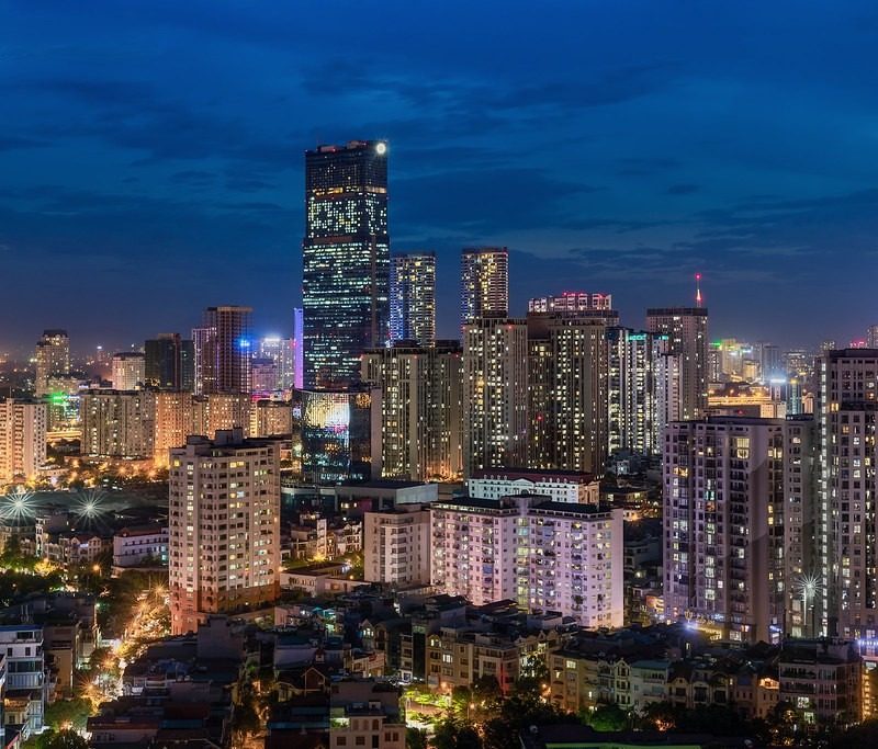 Hanoi skyline at night