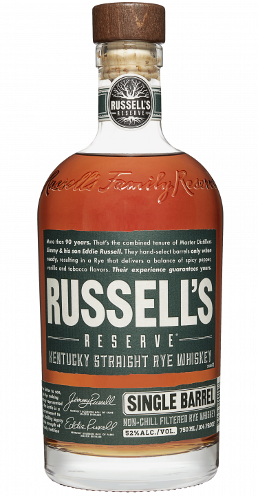 Russells Reserve Single Barrel Rye 750ML Bottle Shot
