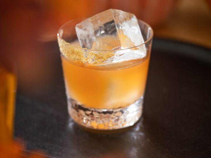 Pumpkin Spice Latte Clarified Milk Punch