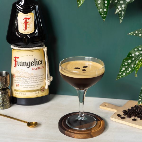 Frangelico Hazelnut Espresso Martini 1x1 Lifestyle Cocktail Image