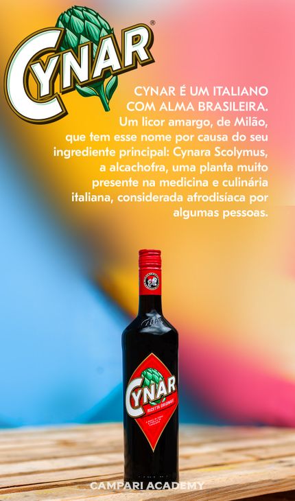 imagem com descrição sobre a bebida Cynar