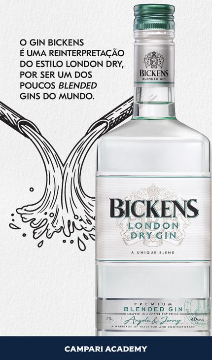 imagem com descrição da bebida Bickens London Dry Gin
