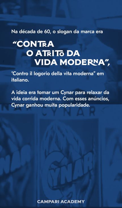 imagem com descrição sobre a bebida Cynar