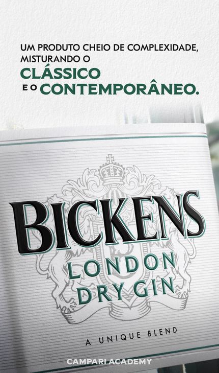 imagem com descrição da bebida Bickens London Dry Gin
