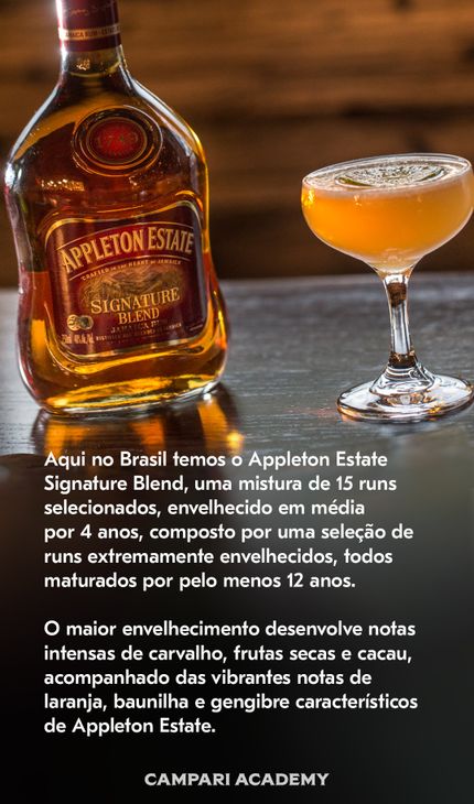 imagem com descrição sobre a bebida Appleton Estate
